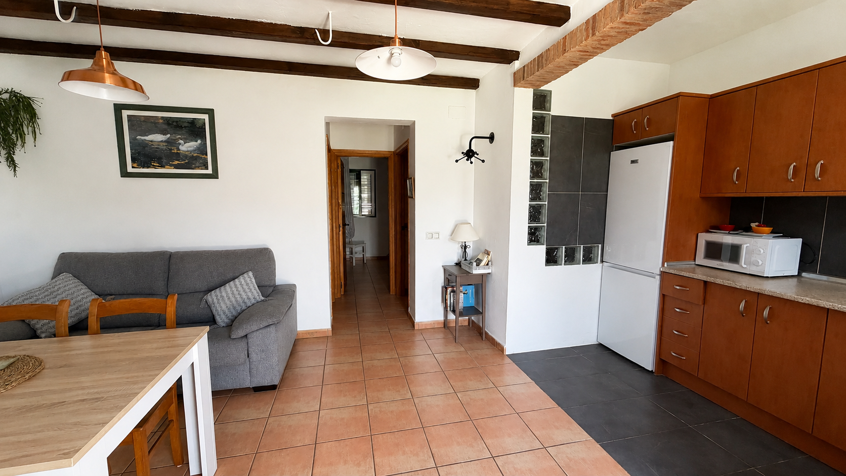 Apartamento Gévora - Salón comedor rústico moderno
